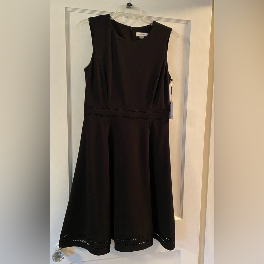Calvin Klein Black Textured Dress